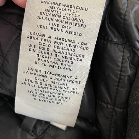 Levi's Charcoal Trucker Jacket Full Zip Chest Pockets Hooded Lined Mens Size L - Picture 12 of 16